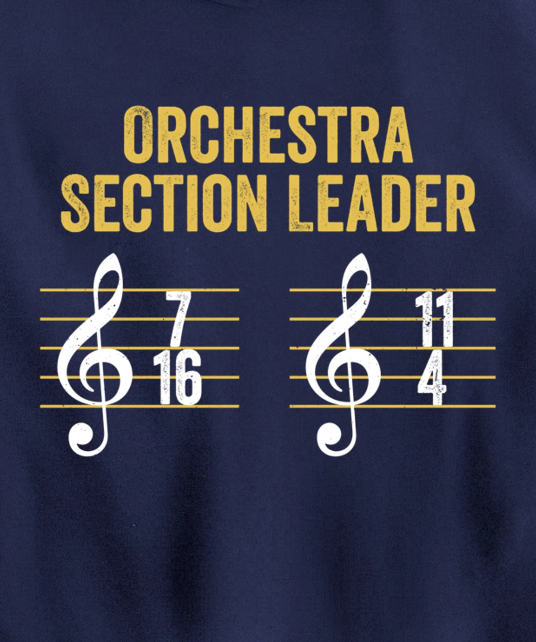 Best Section Leader Symphony Vintage Orchestra Notes Pullover Hoodie