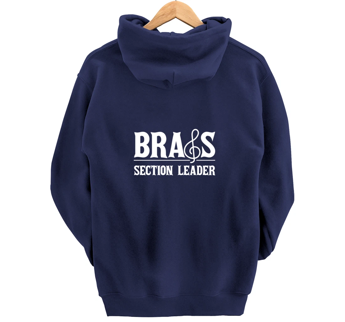 Section Leader Vintage Marching Band Brass Note Pullover Hoodie
