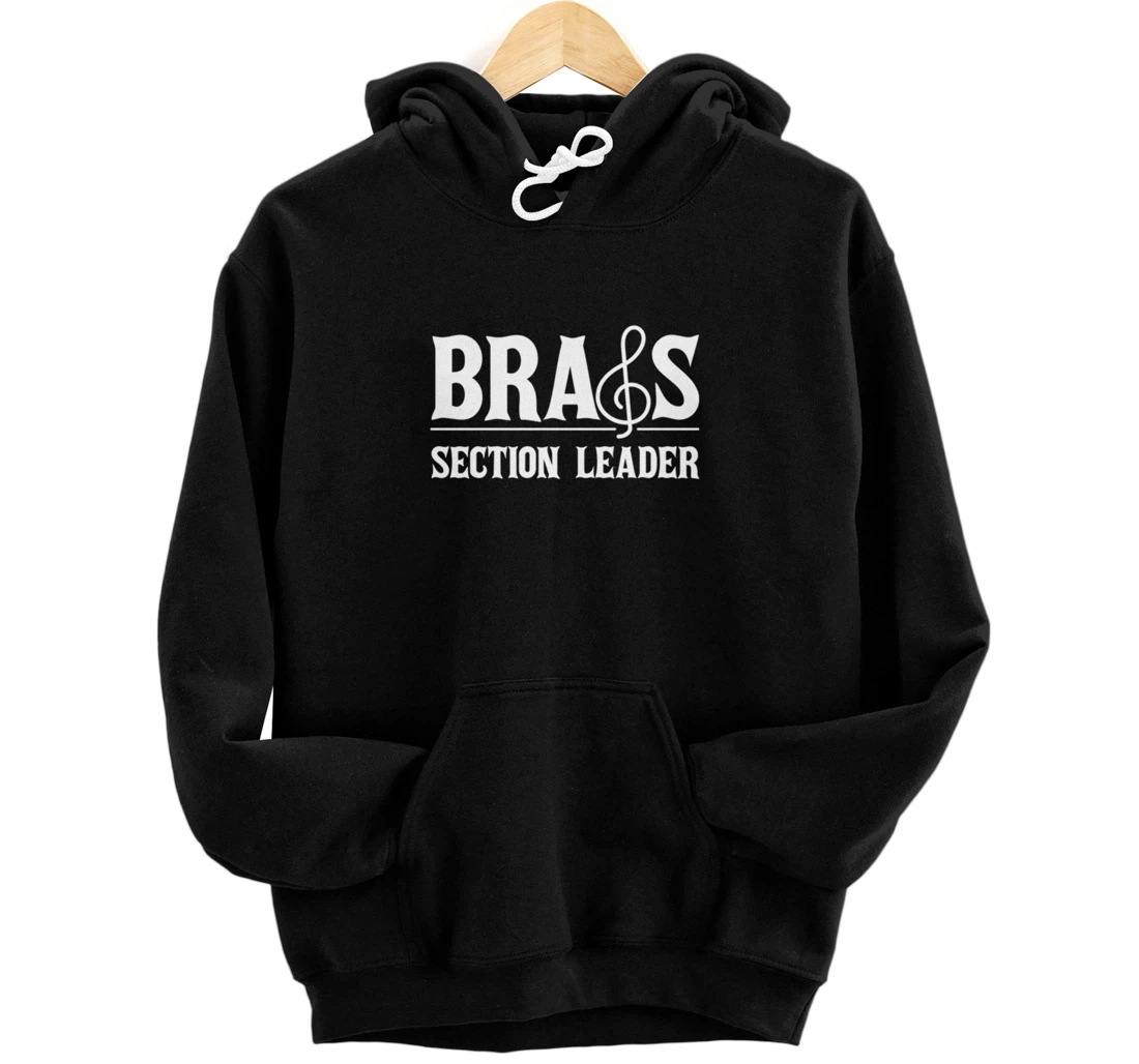 Section Leader Vintage Marching Band Brass Note Pullover Hoodie