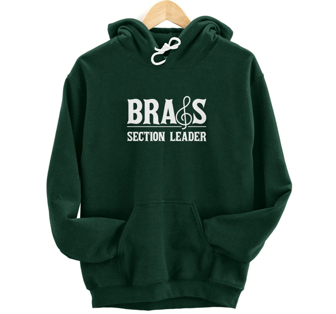 Section Leader Vintage Marching Band Brass Note Pullover Hoodie