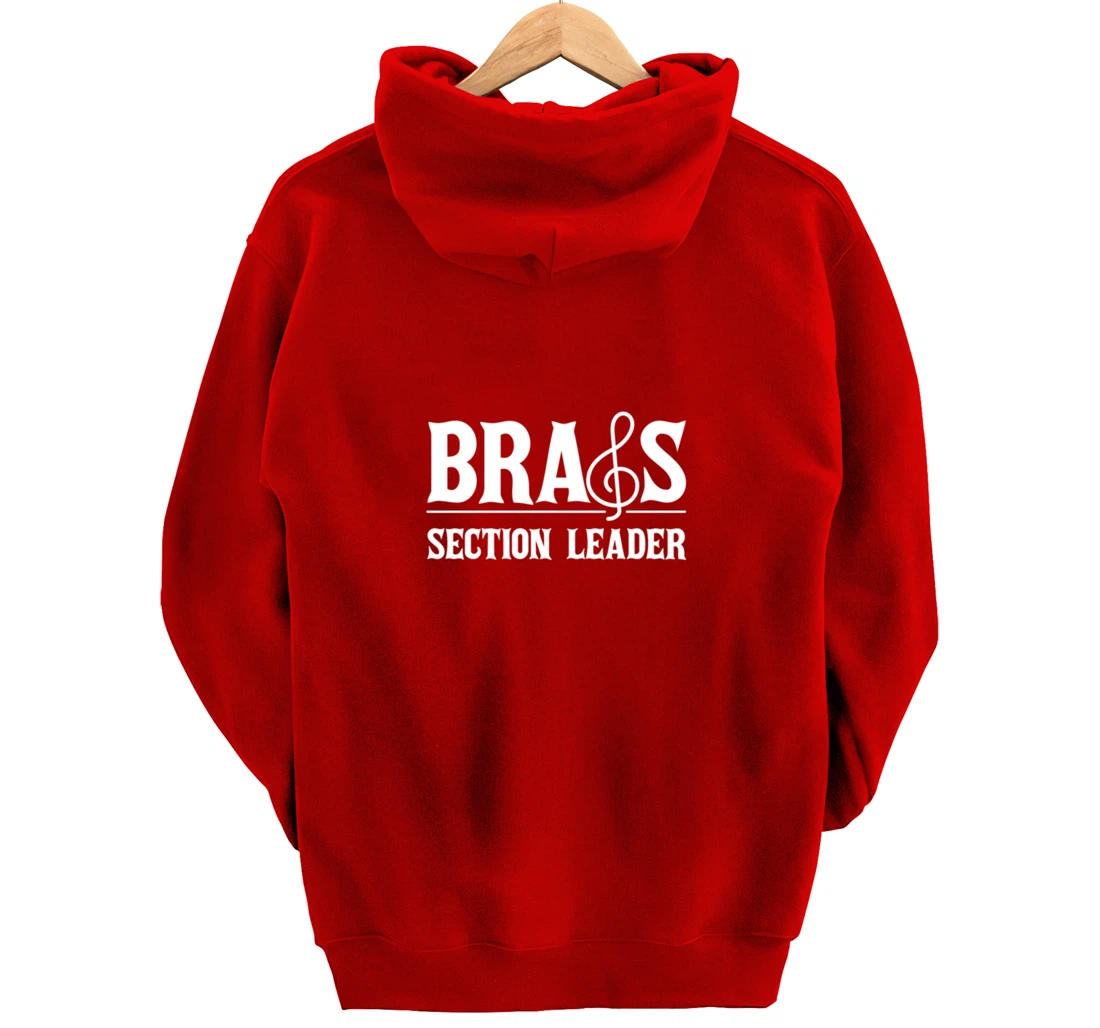 Section Leader Vintage Marching Band Brass Note Pullover Hoodie