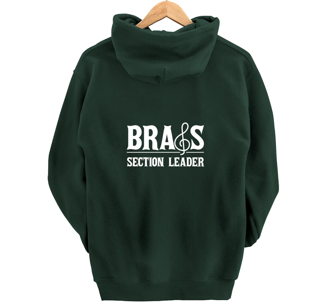 Section Leader Vintage Marching Band Brass Note Pullover Hoodie