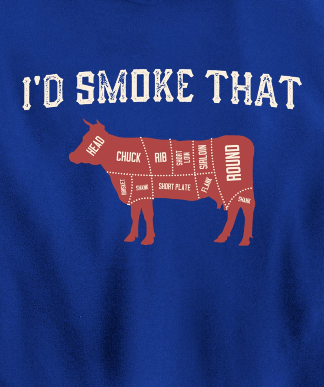 Funny Barbecue Lover Cow Graphic Women Men Meat Smoking BBQ Pullover Hoodie