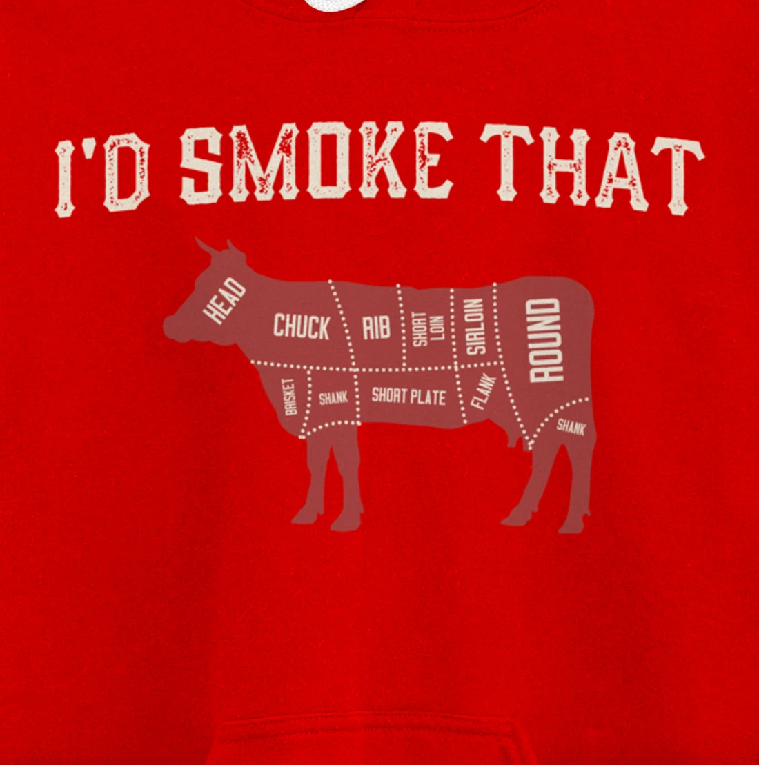 Funny Barbecue Lover Cow Graphic Women Men Meat Smoking BBQ Pullover Hoodie