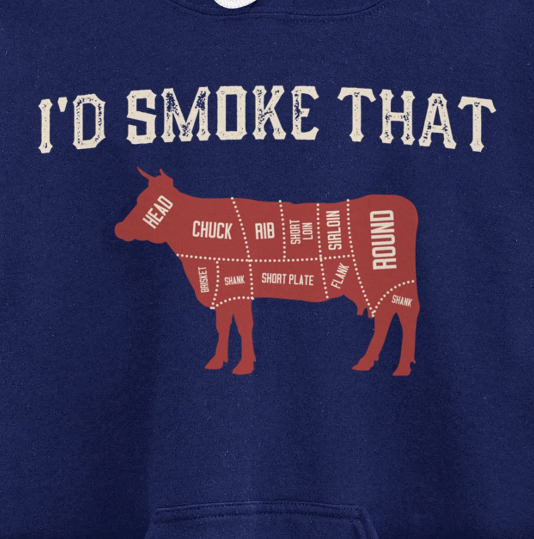 Funny Barbecue Lover Cow Graphic Women Men Meat Smoking BBQ Pullover Hoodie