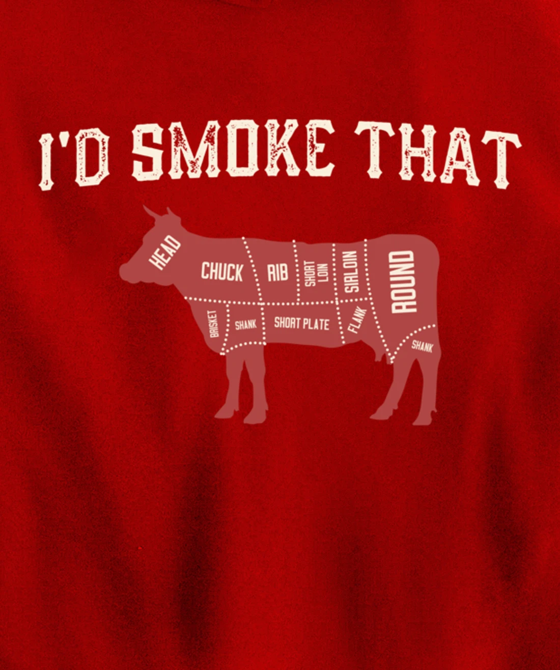 Funny Barbecue Lover Cow Graphic Women Men Meat Smoking BBQ Pullover Hoodie