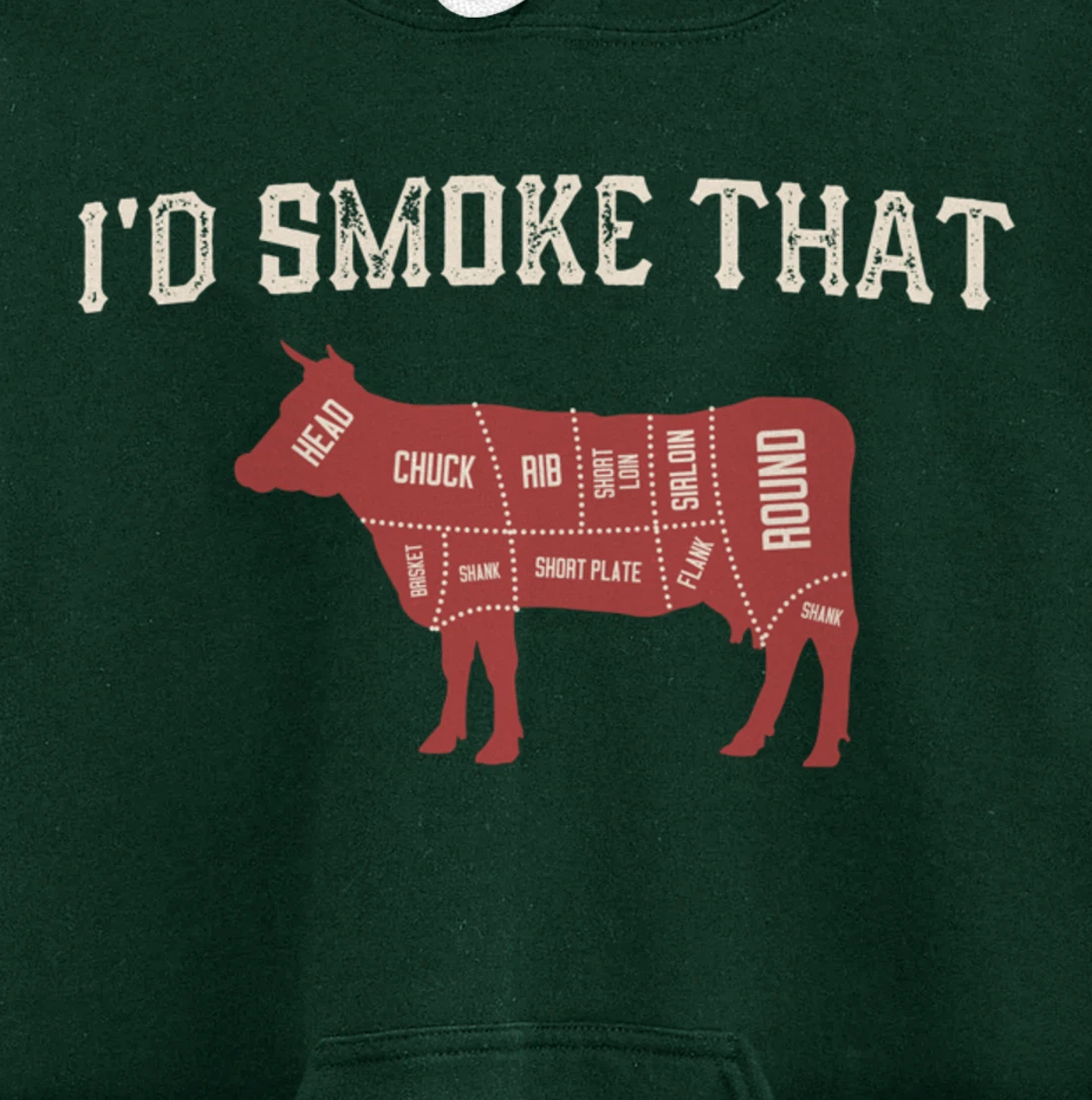 Funny Barbecue Lover Cow Graphic Women Men Meat Smoking BBQ Pullover Hoodie
