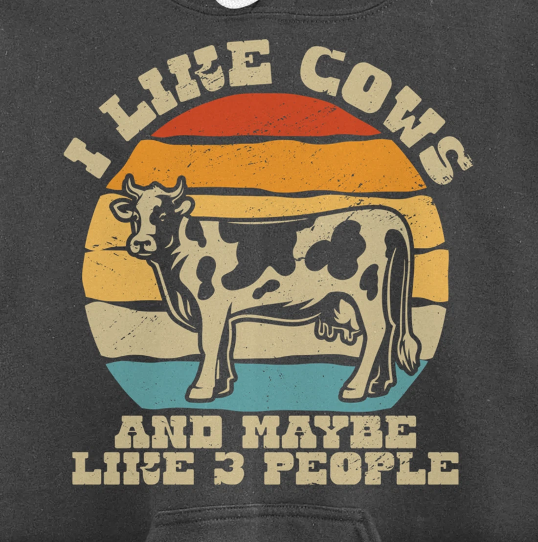 I like cows and maybe 3 people farmers too Pullover Hoodie