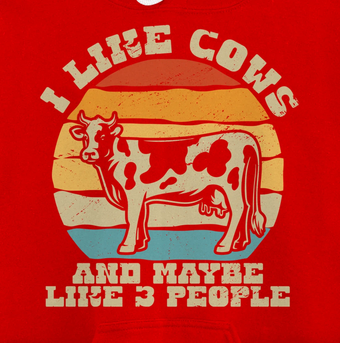 I like cows and maybe 3 people farmers too Pullover Hoodie