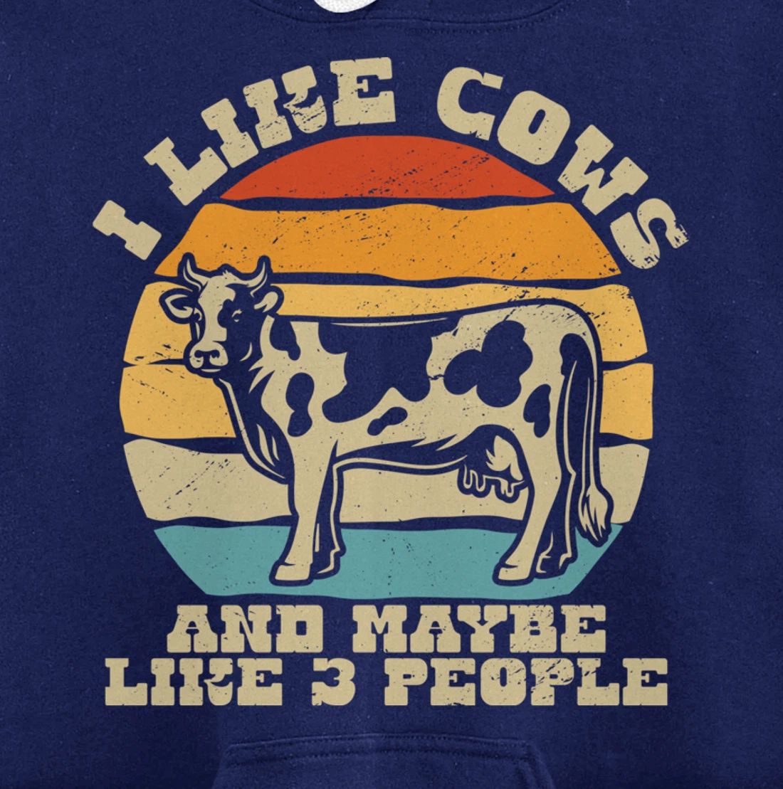 I like cows and maybe 3 people farmers too Pullover Hoodie