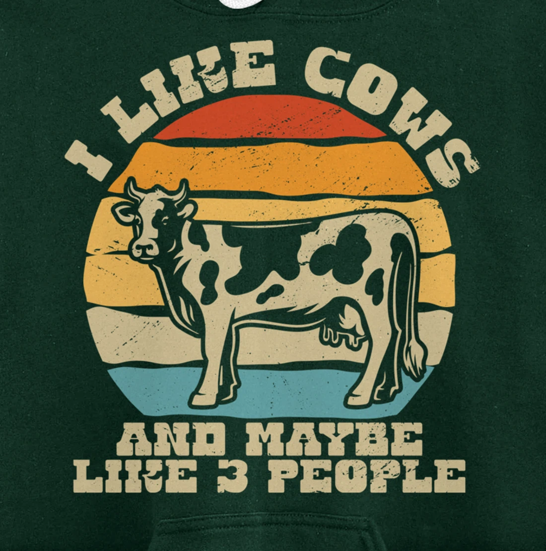 I like cows and maybe 3 people farmers too Pullover Hoodie