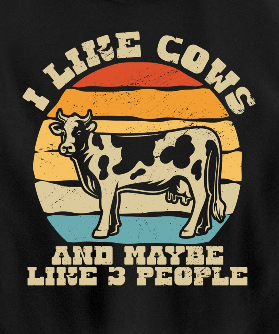 I like cows and maybe 3 people farmers too Pullover Hoodie