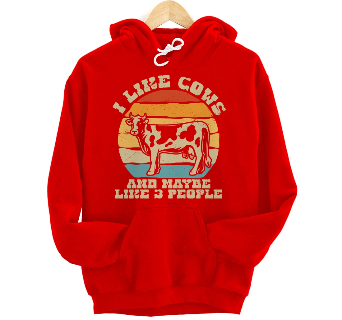 I like cows and maybe 3 people farmers too Pullover Hoodie