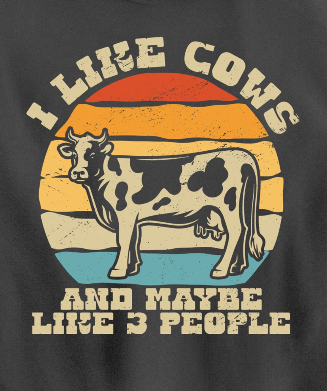 I like cows and maybe 3 people farmers too Pullover Hoodie