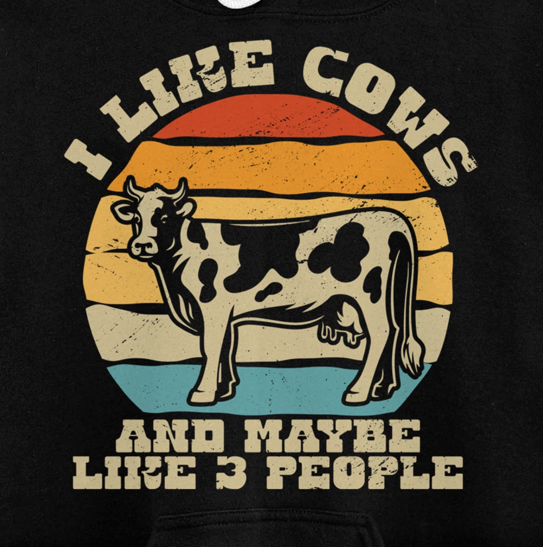 I like cows and maybe 3 people farmers too Pullover Hoodie