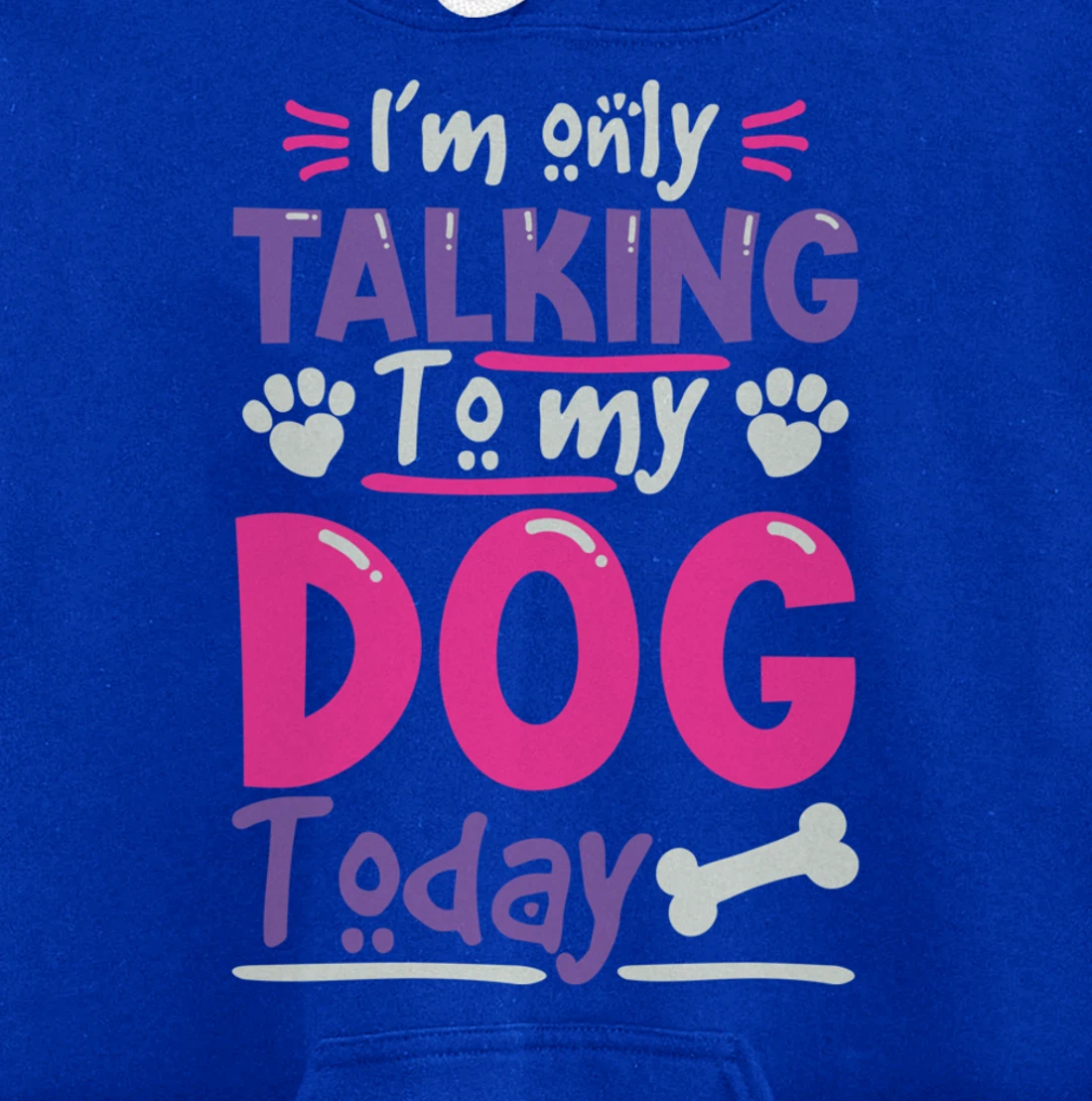 I Only Talk To My Dog Today Dog Lovers Pullover Hoodie