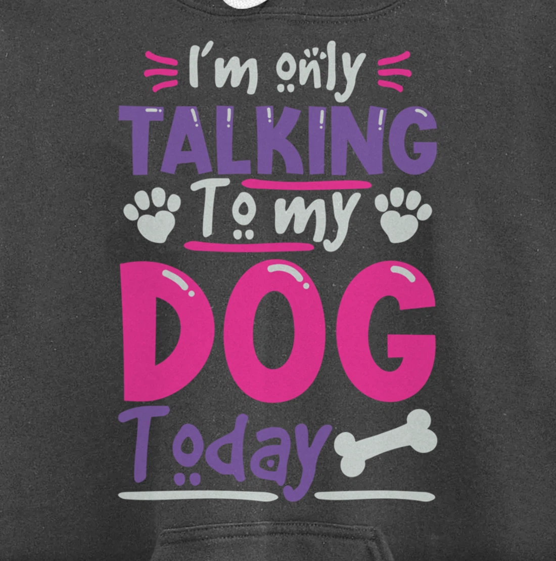 I Only Talk To My Dog Today Dog Lovers Pullover Hoodie