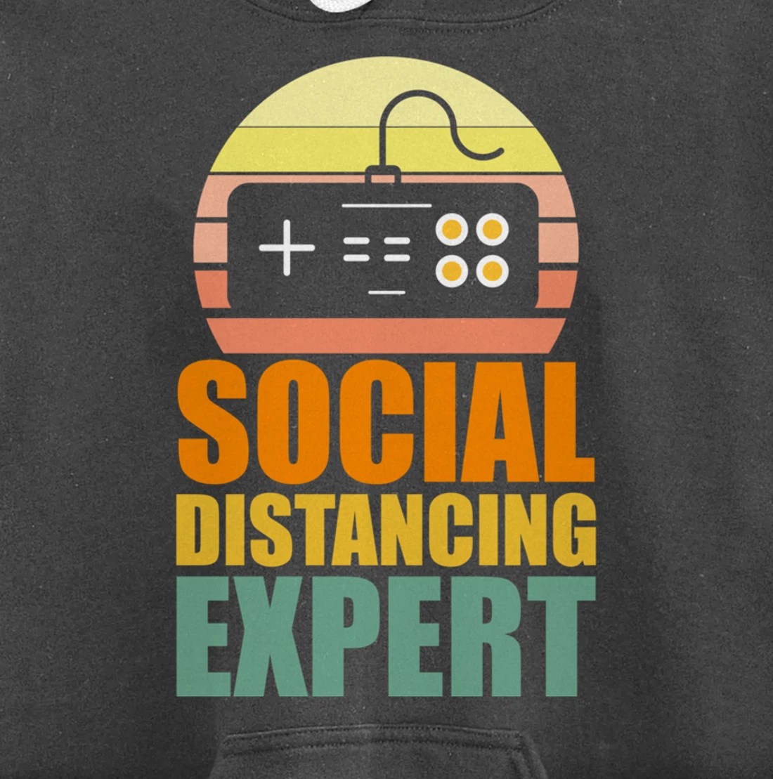 Social Distancing Expert Gaming Vintage Video Gamer Boy Girl Pullover Hoodie