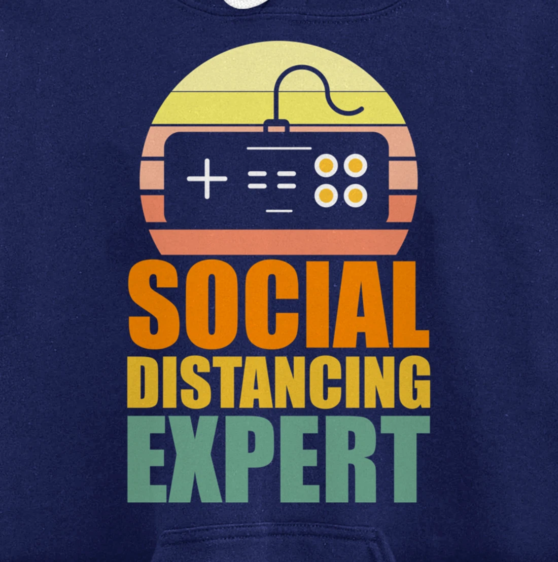 Social Distancing Expert Gaming Vintage Video Gamer Boy Girl Pullover Hoodie