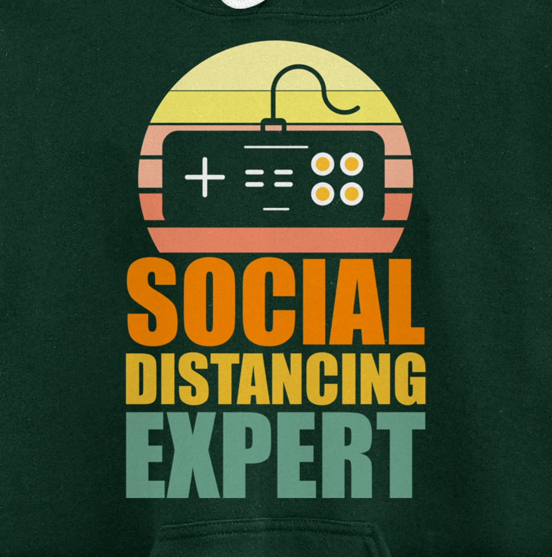 Social Distancing Expert Gaming Vintage Video Gamer Boy Girl Pullover Hoodie