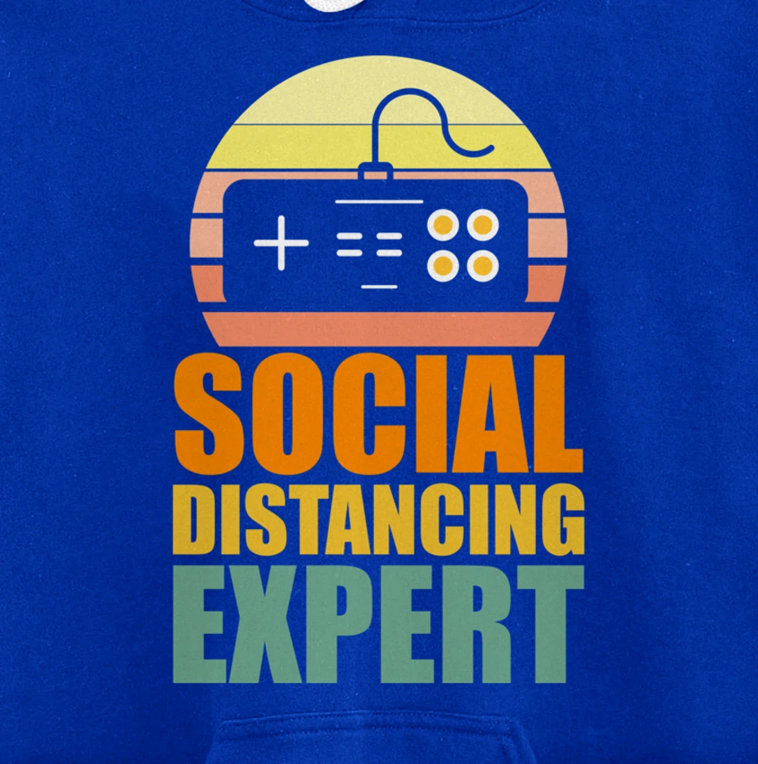 Social Distancing Expert Gaming Vintage Video Gamer Boy Girl Pullover Hoodie