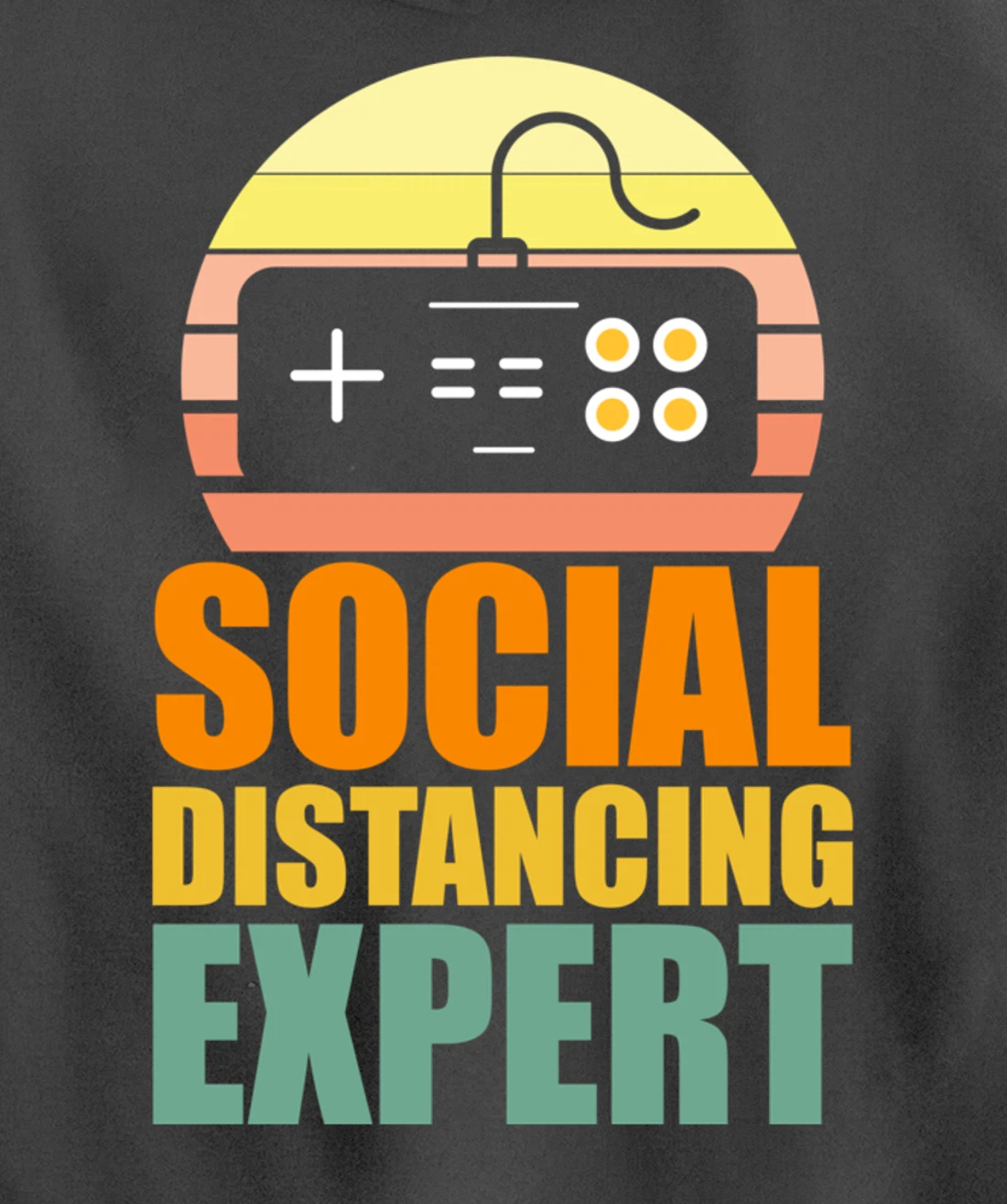 Social Distancing Expert Gaming Vintage Video Gamer Boy Girl Pullover Hoodie