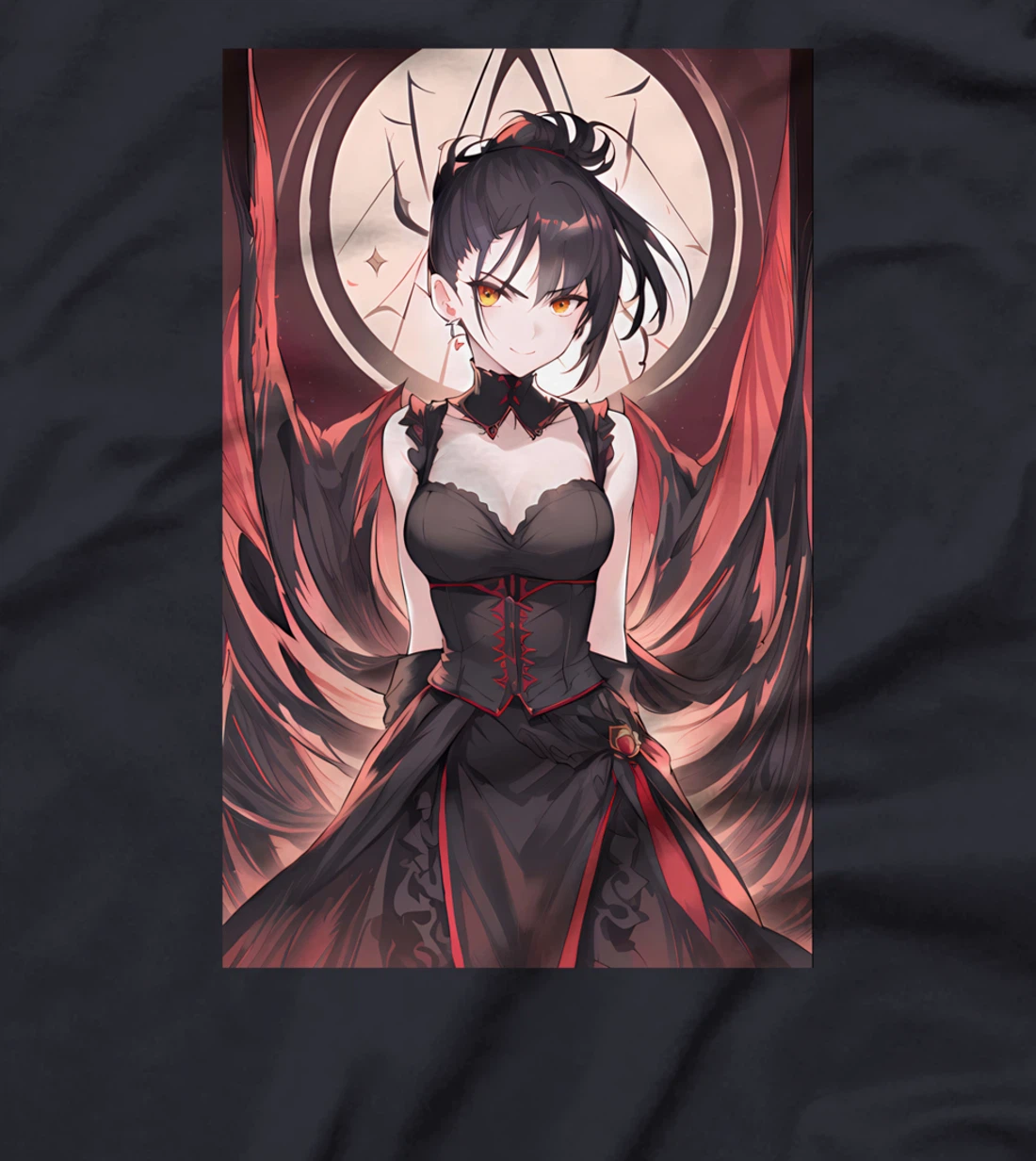 Japanese Waifu Gothic Anime Girl Aesthetic Soft Grunge T-Shirt