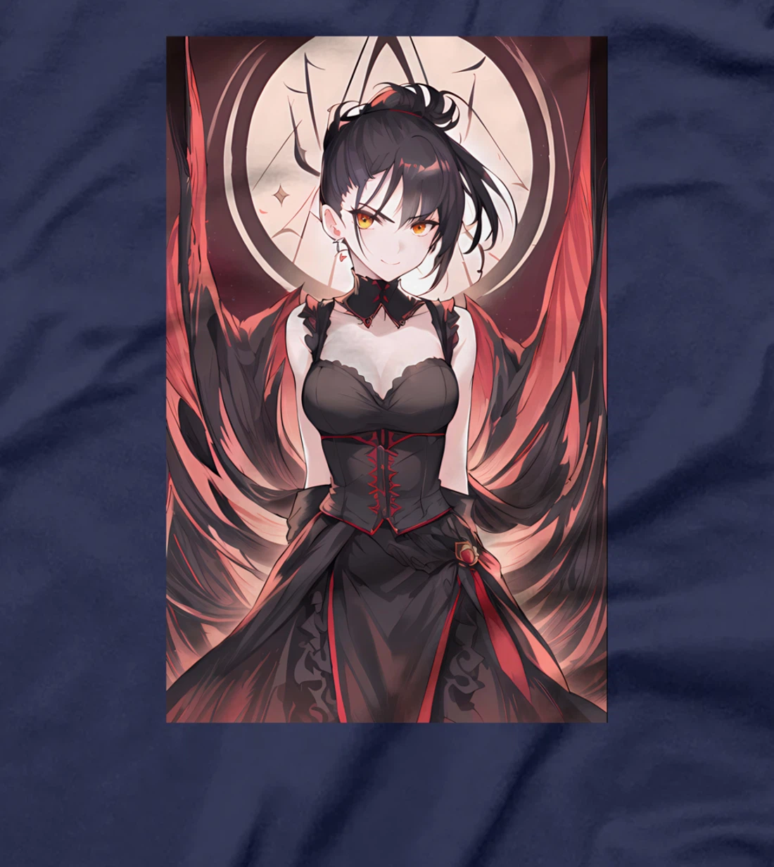 Japanese Waifu Gothic Anime Girl Aesthetic Soft Grunge T-Shirt