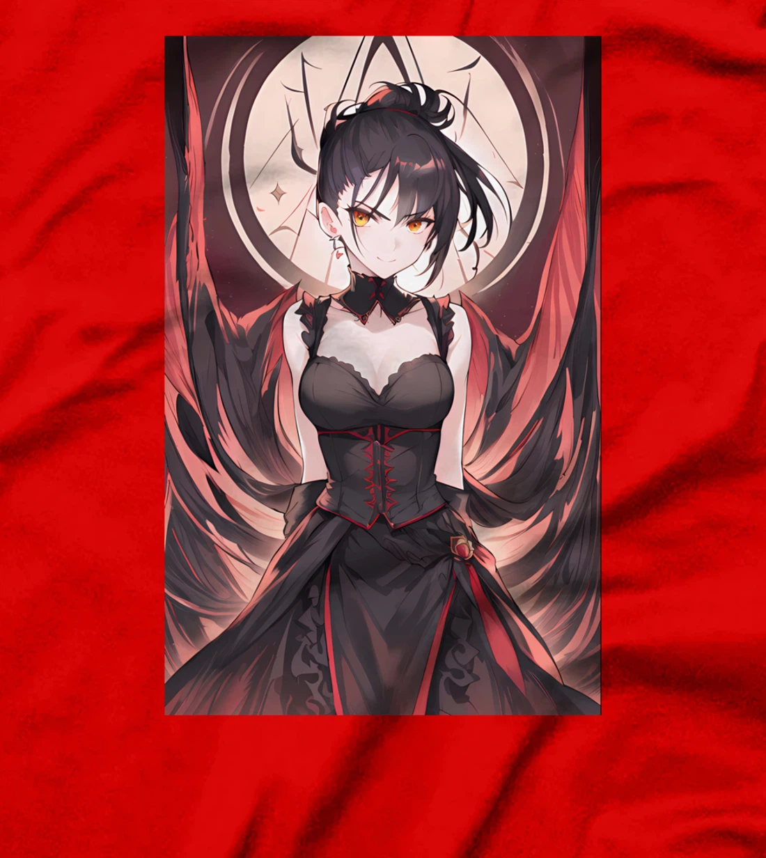 Japanese Waifu Gothic Anime Girl Aesthetic Soft Grunge T-Shirt