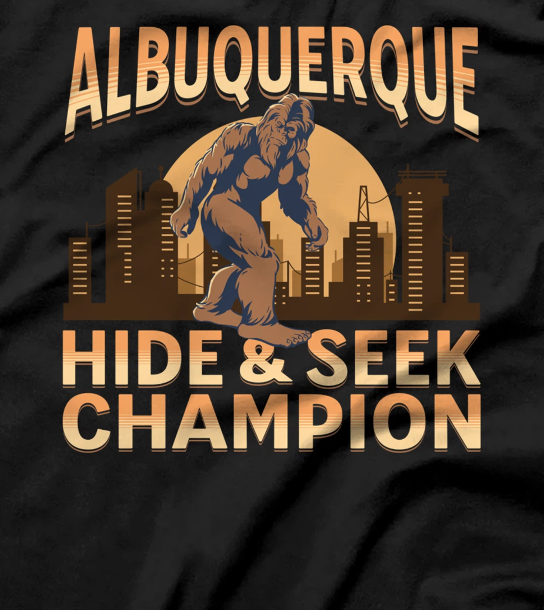 Albuquerque Bigfoot City Sunset Champ T-Shirt