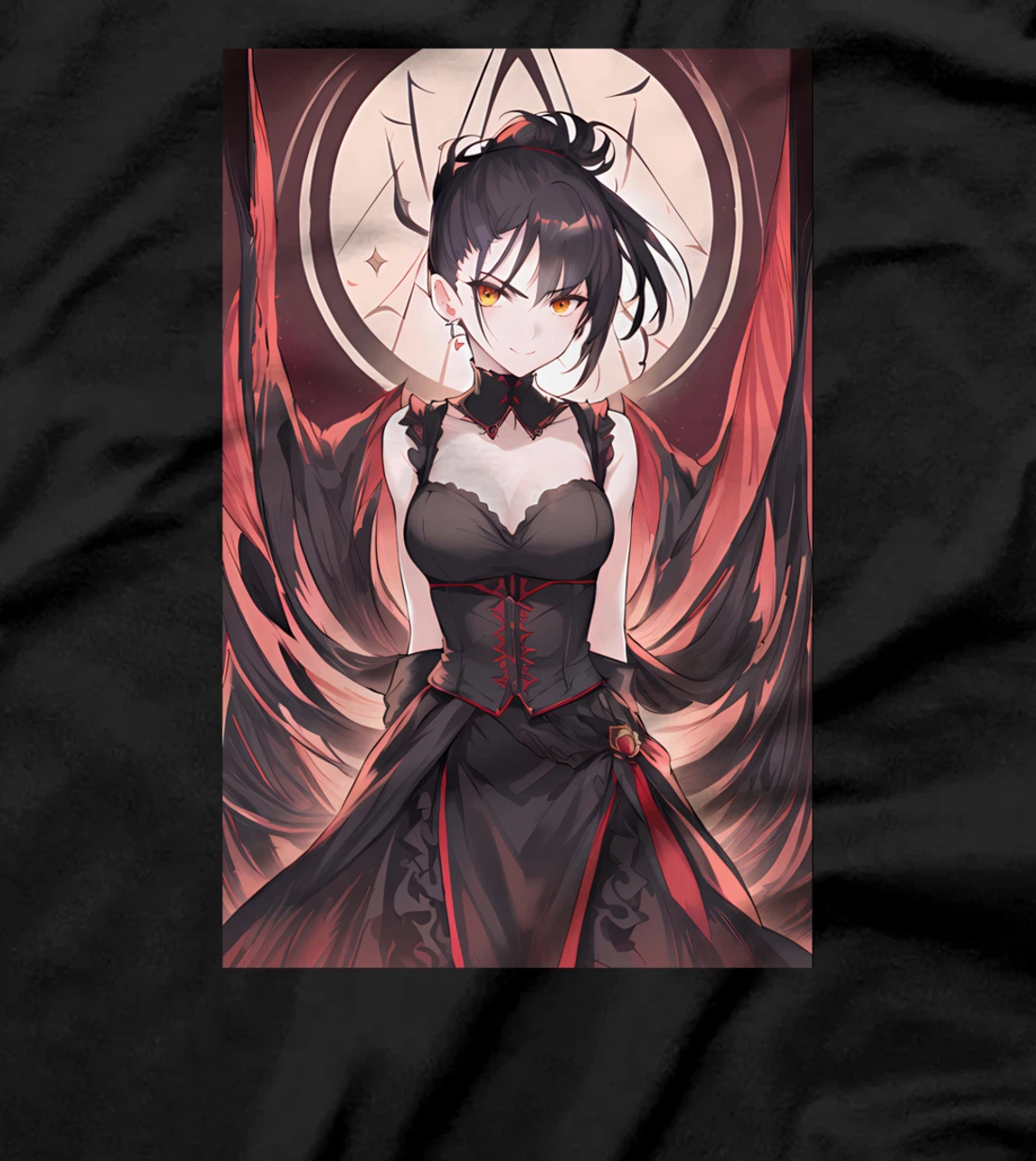 Japanese Waifu Gothic Anime Girl Aesthetic Soft Grunge T-Shirt