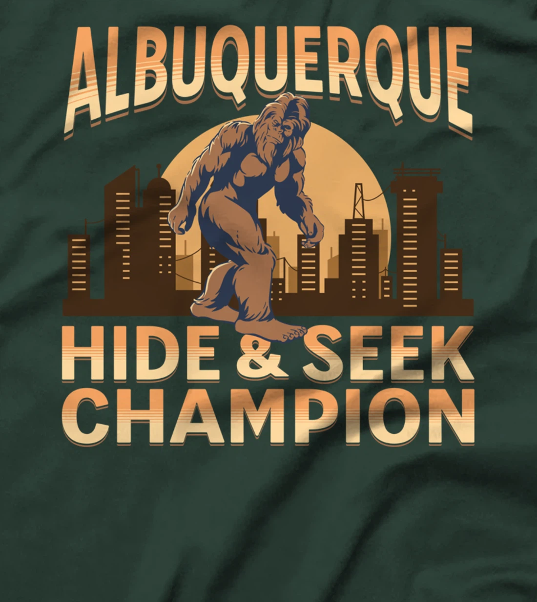 Albuquerque Bigfoot City Sunset Champ T-Shirt