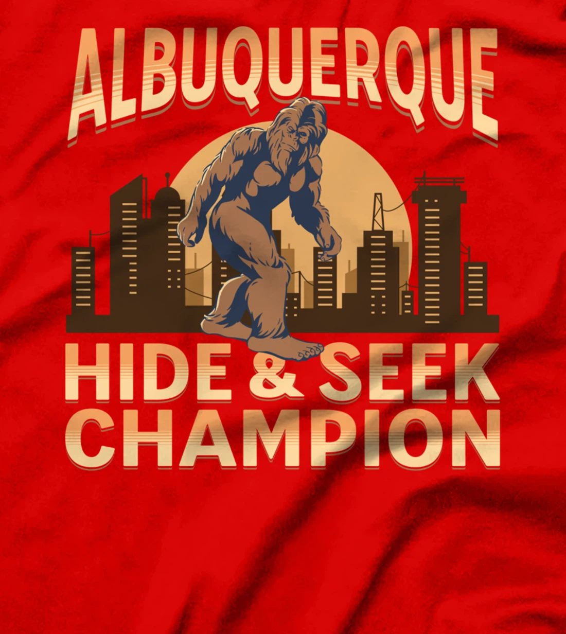 Albuquerque Bigfoot City Sunset Champ T-Shirt