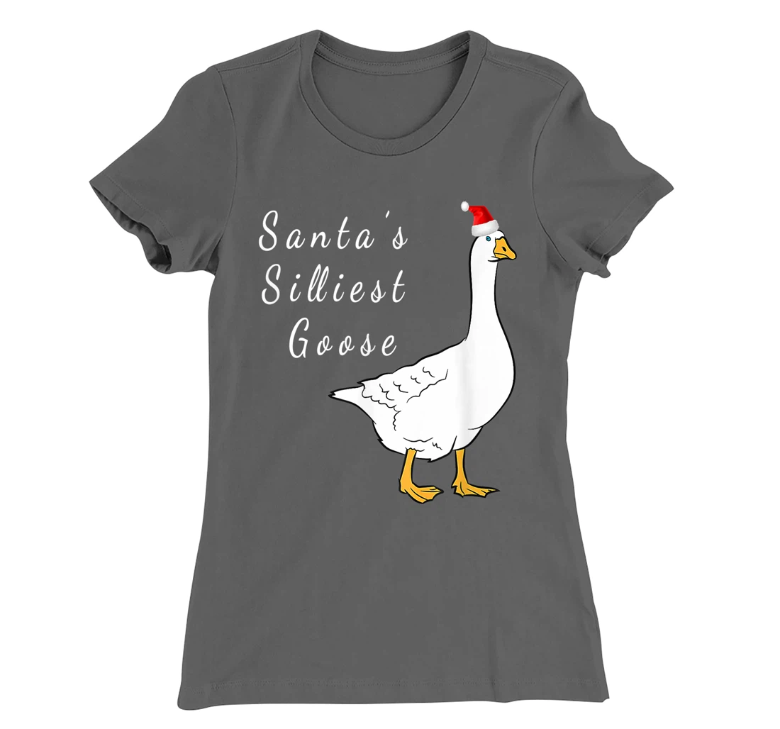 Santa’s silliest goose tacky Funny Christmas T-Shirt, Women T-Shirt