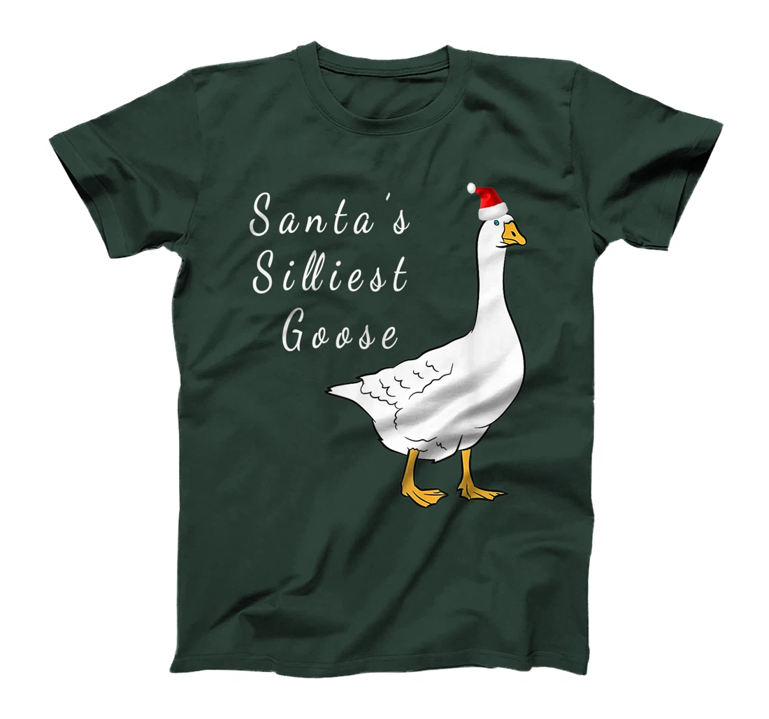 Santa’s silliest goose tacky Funny Christmas T-Shirt, Women T-Shirt