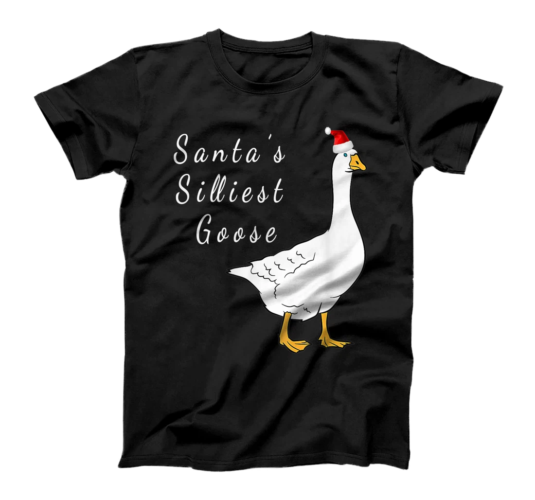Santa’s silliest goose tacky Funny Christmas T-Shirt, Women T-Shirt