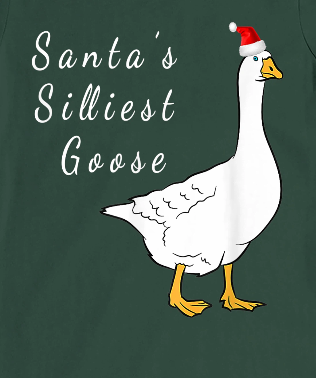 Santa’s silliest goose tacky Funny Christmas T-Shirt, Women T-Shirt