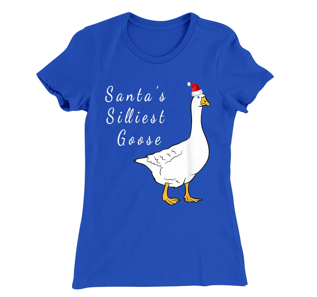 Santa’s silliest goose tacky Funny Christmas T-Shirt, Women T-Shirt