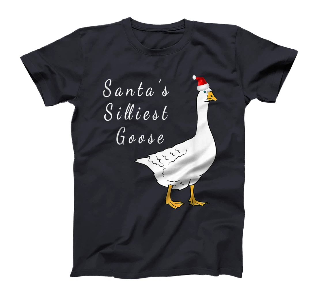 Santa’s silliest goose tacky Funny Christmas T-Shirt, Women T-Shirt
