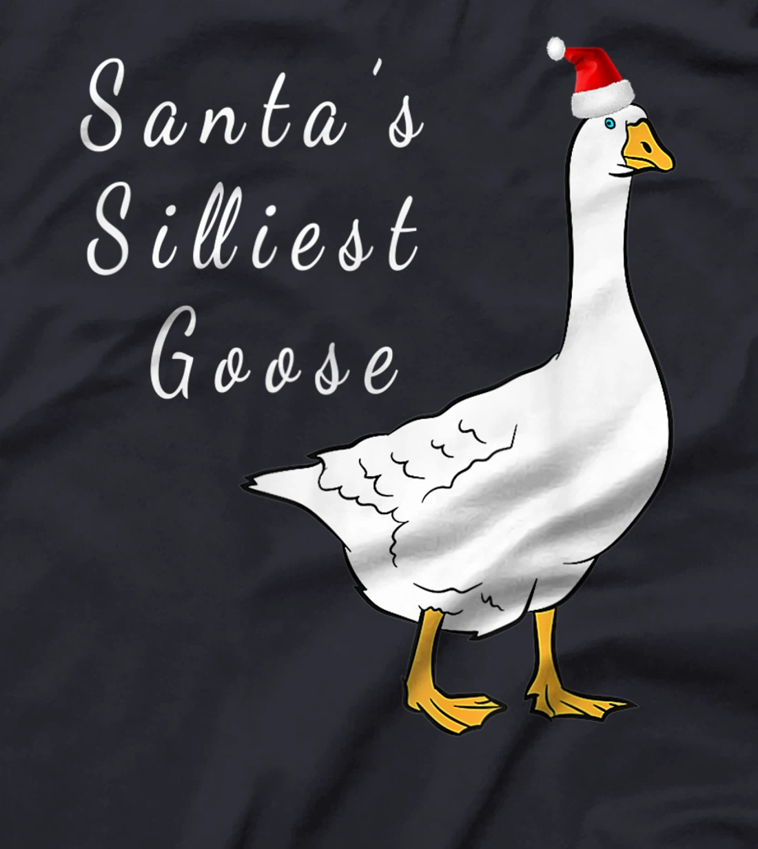 Santa’s silliest goose tacky Funny Christmas T-Shirt, Women T-Shirt