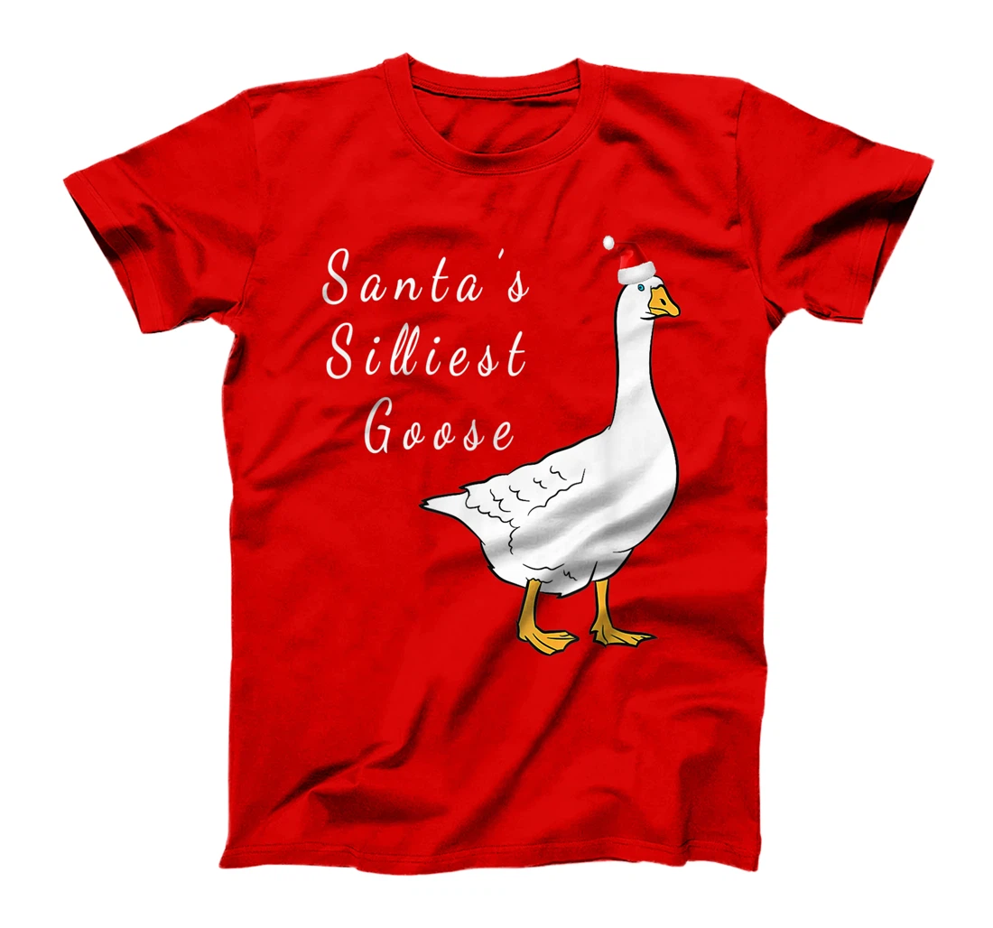 Santa’s silliest goose tacky Funny Christmas T-Shirt, Women T-Shirt