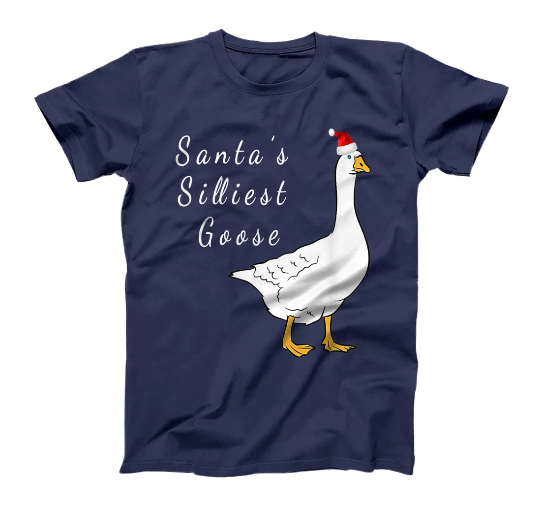 Santa’s silliest goose tacky Funny Christmas T-Shirt, Women T-Shirt