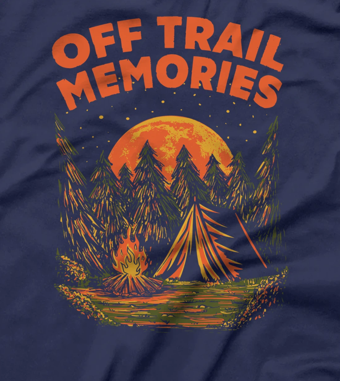 Off Trail Memories Hiking Friends Hiker Buddy Vacation T-Shirt