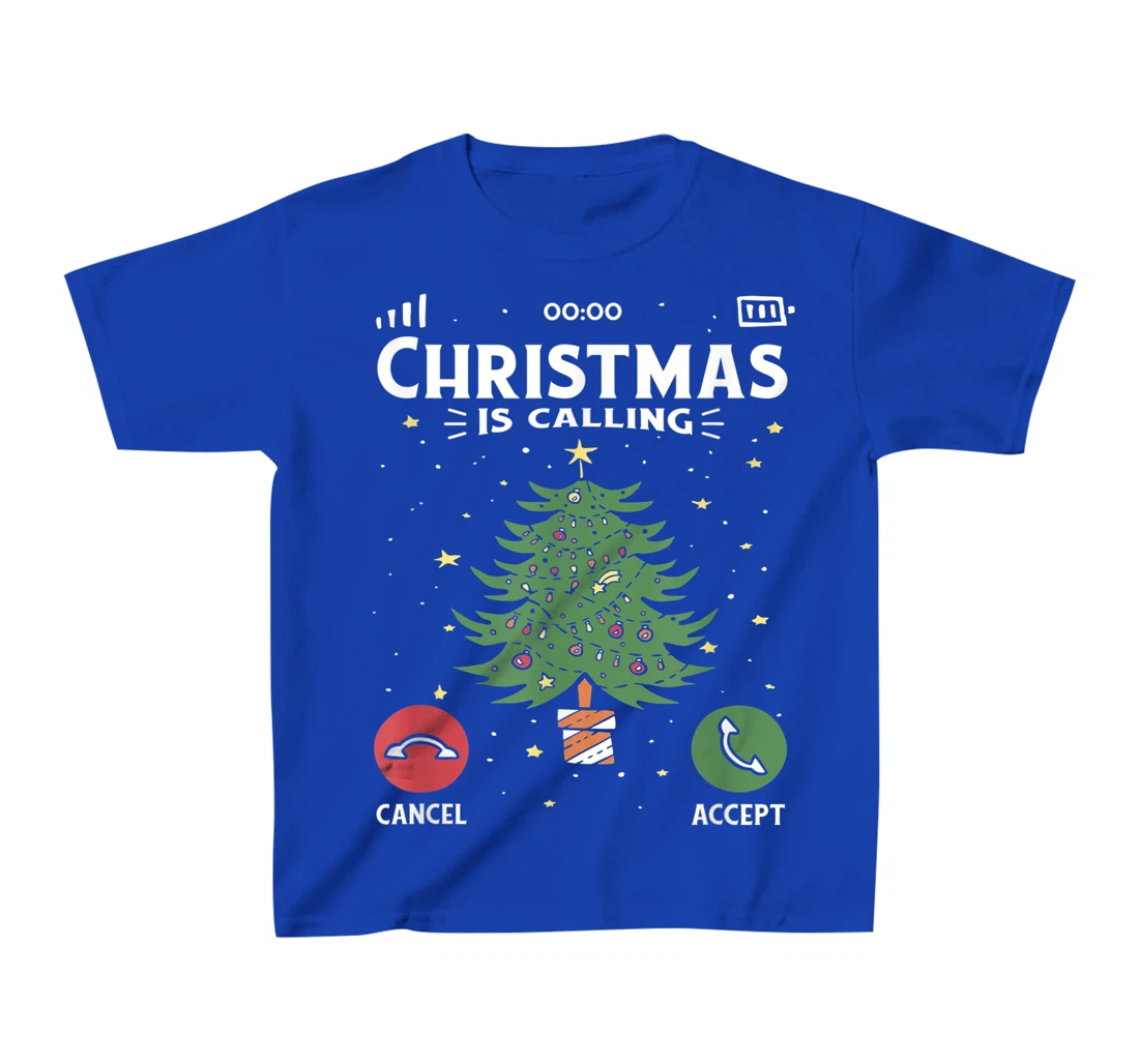 Funny Christmas Is Calling Cancel Accept Tree T-Shirt, Kid T-Shirt and Women T-Shirt