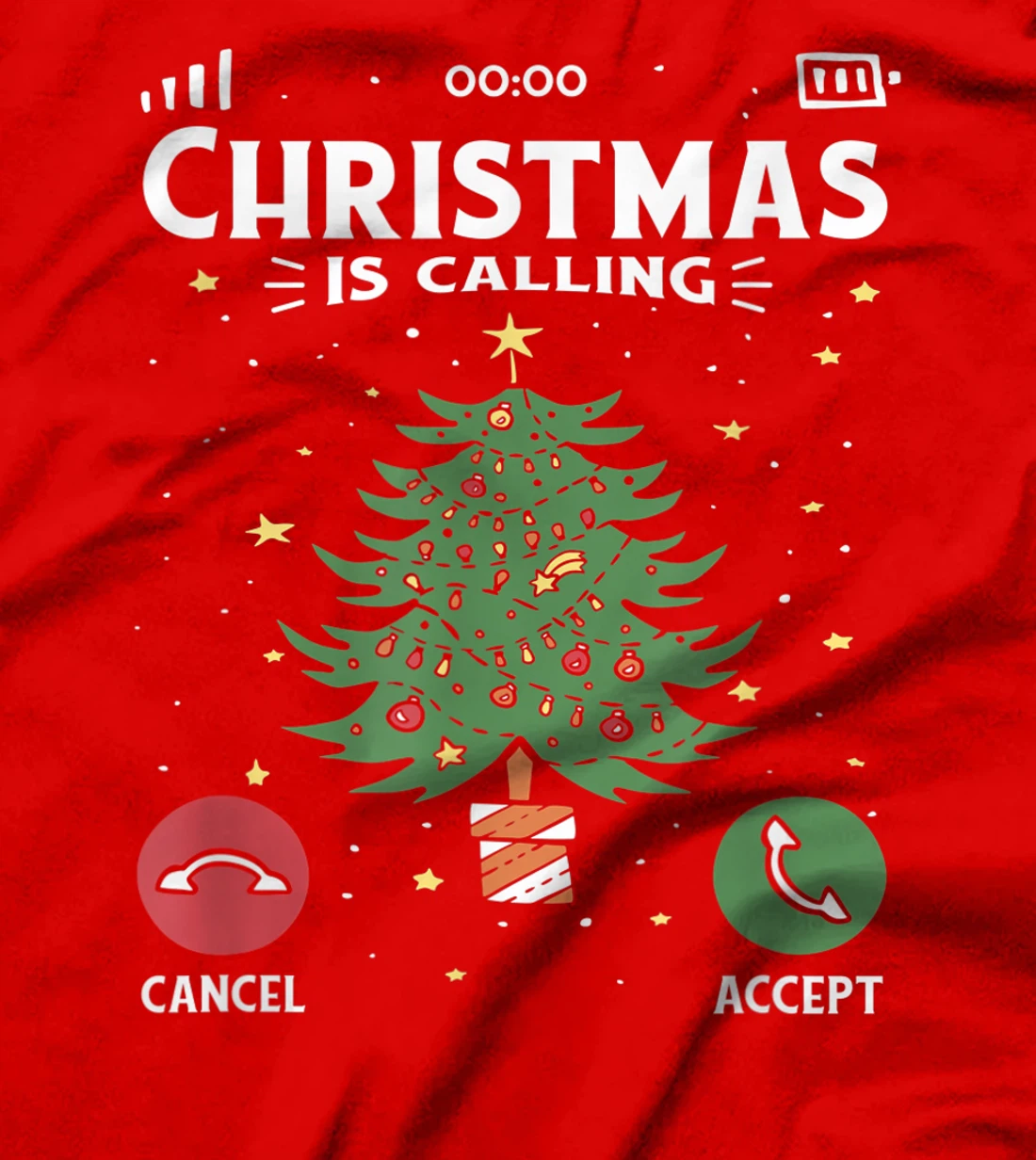 Funny Christmas Is Calling Cancel Accept Tree T-Shirt, Kid T-Shirt and Women T-Shirt