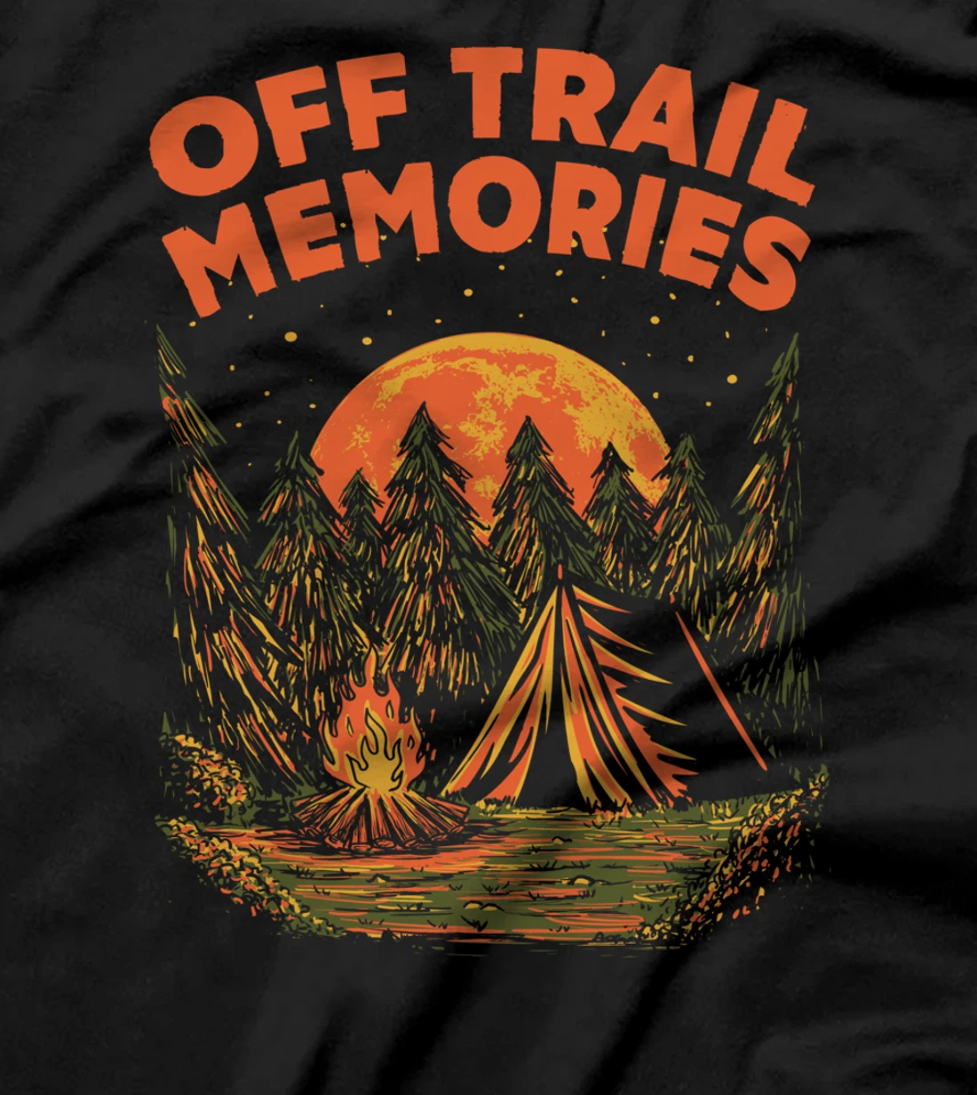 Off Trail Memories Hiking Friends Hiker Buddy Vacation T-Shirt