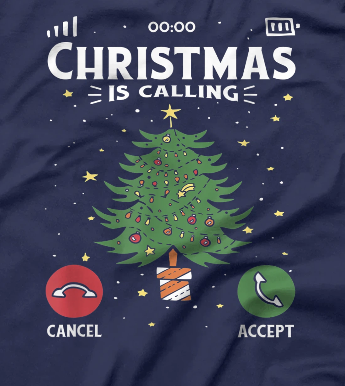 Funny Christmas Is Calling Cancel Accept Tree T-Shirt, Kid T-Shirt and Women T-Shirt