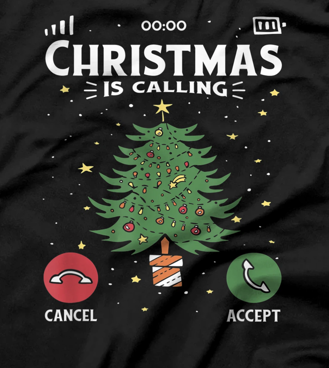 Funny Christmas Is Calling Cancel Accept Tree T-Shirt, Kid T-Shirt and Women T-Shirt
