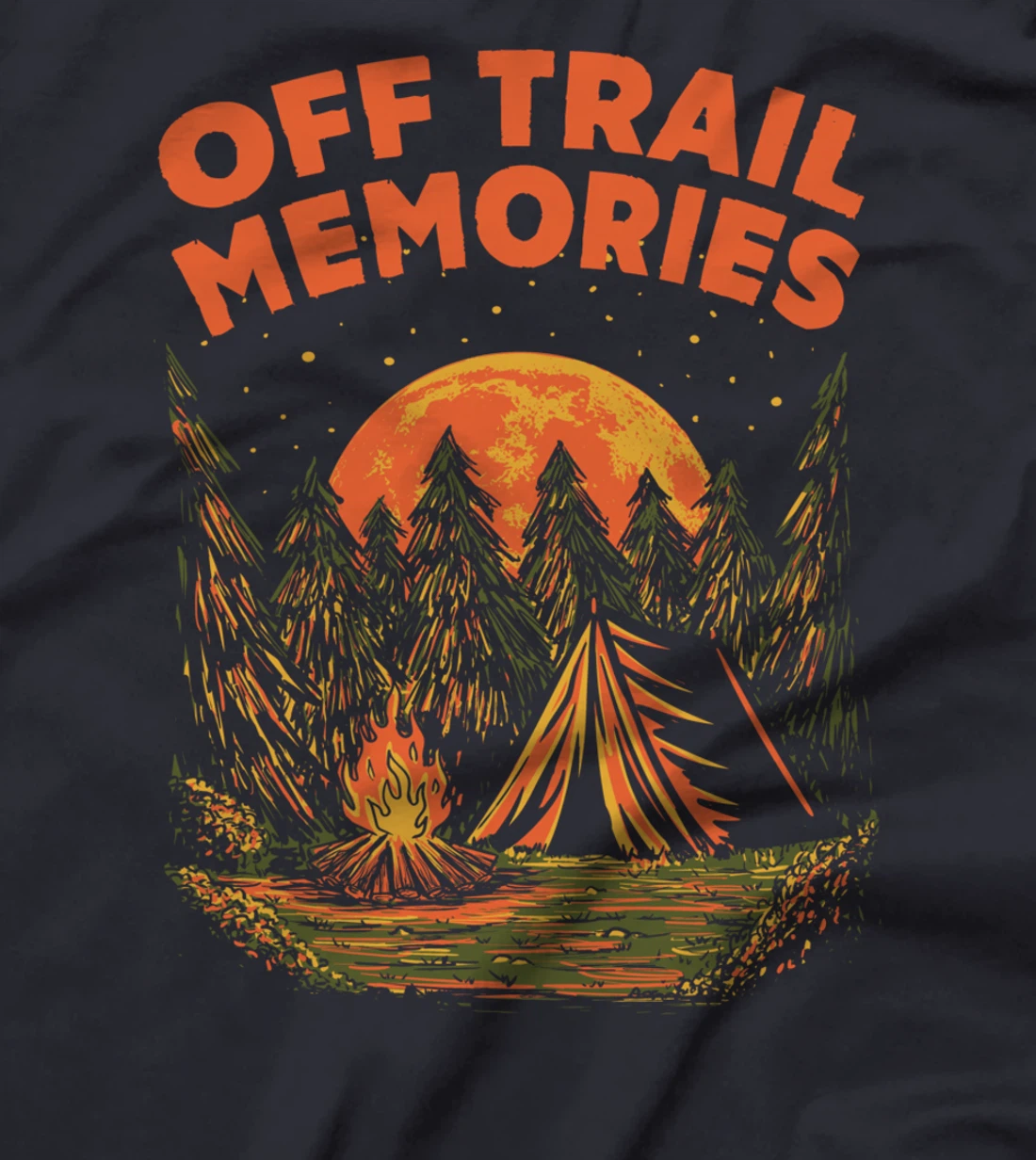 Off Trail Memories Hiking Friends Hiker Buddy Vacation T-Shirt