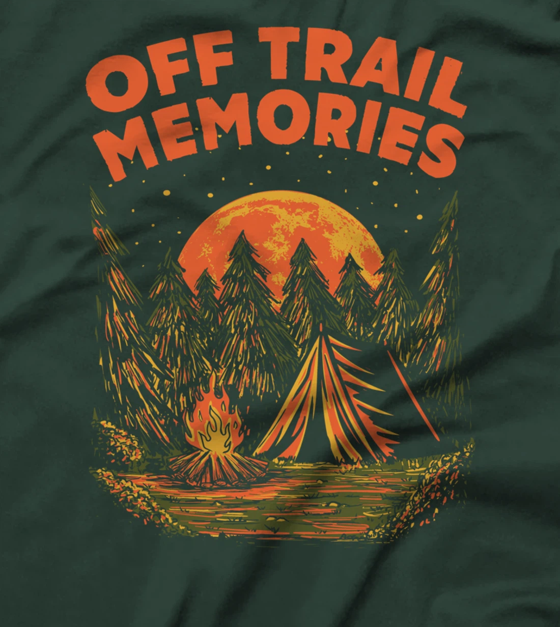 Off Trail Memories Hiking Friends Hiker Buddy Vacation T-Shirt